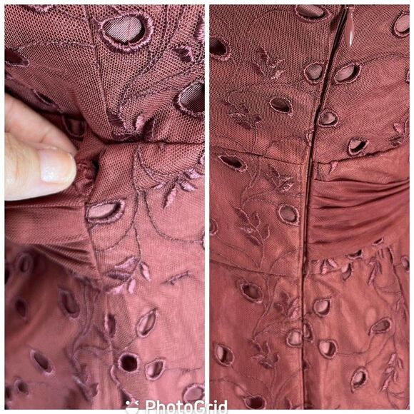 Coast Romantic Eyelet Dress A-Line Size 6 Embroidery Tulle Spaghetti Strap - Picture 10 of 12